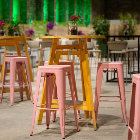 Bar Chair - Tolix, pink
