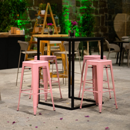 Bar Chair - Tolix, pink
