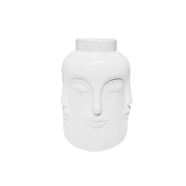 Vase Face white, M