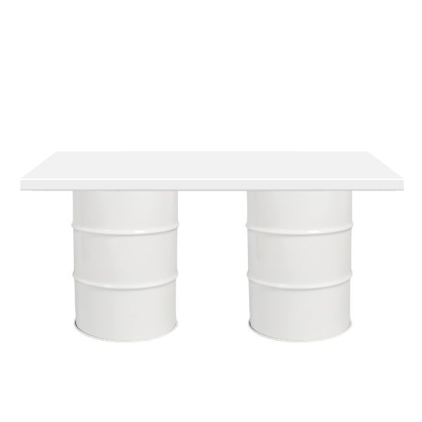 Barrel Table - Iron - White