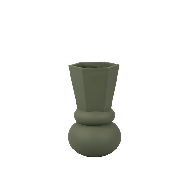 Vase - Geo 3, green