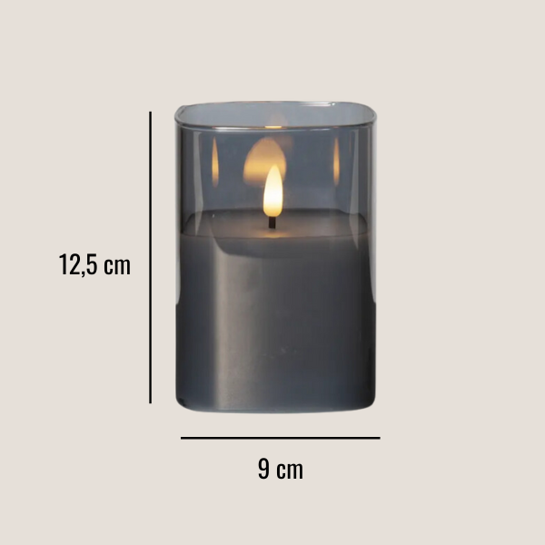 Baterijska sveča Amber srebrna