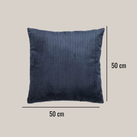 Decorative Cushion 50, Velvet, textured, blue