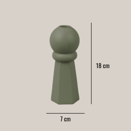 Candlestick - Geo 3, green