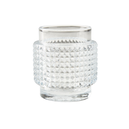 Candle holder Glass, checkered