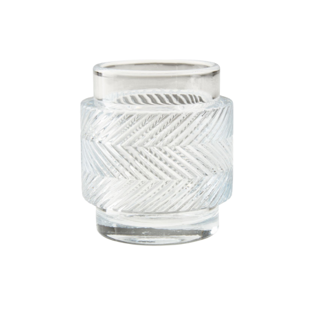 Candle holder Glass, striped