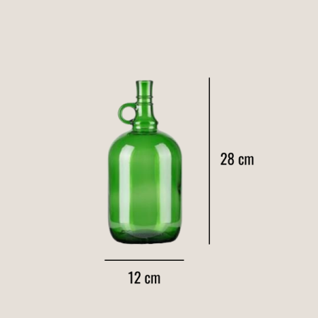 Vaza steklenica, zelena