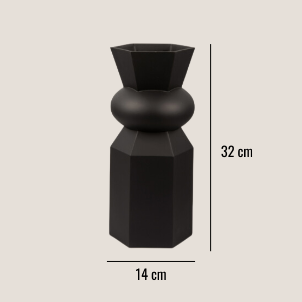 Vase - Geo 1, black